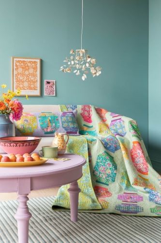 Tilda Patchwork Stoff Baumwolle - Bloomsville Flowertangle Mustard